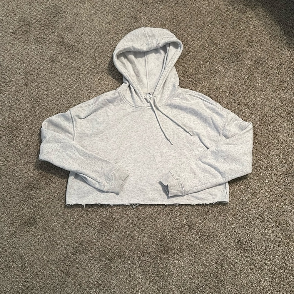 Light grey cropped hoodie